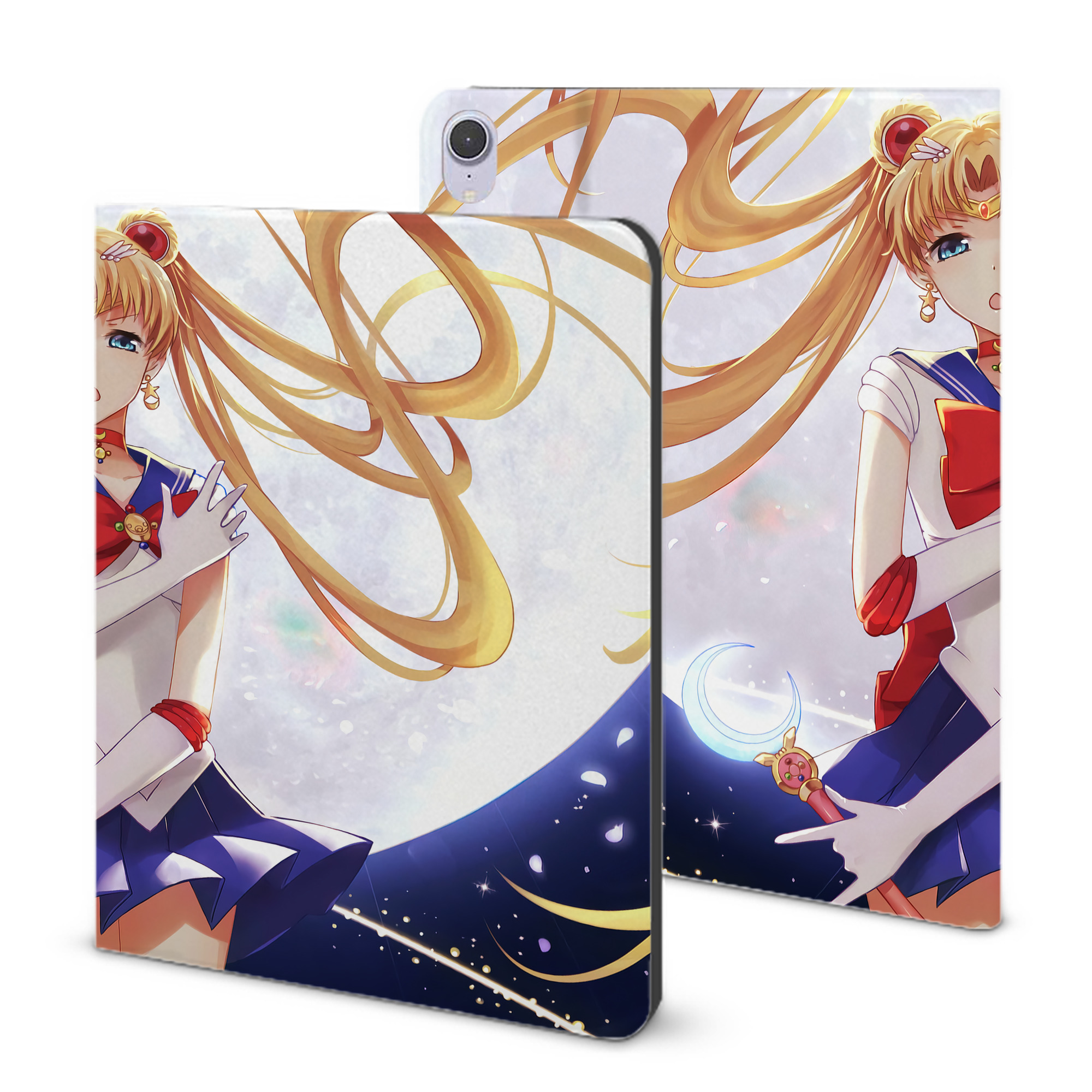 （画像用） 美少女戦士セーラームーン Sailor Moon IPad ケース ブック型 PUレザー TPU 耐衝撃 軽量 薄型 ペン収納なし 全面保護 IPad 各モデル対応